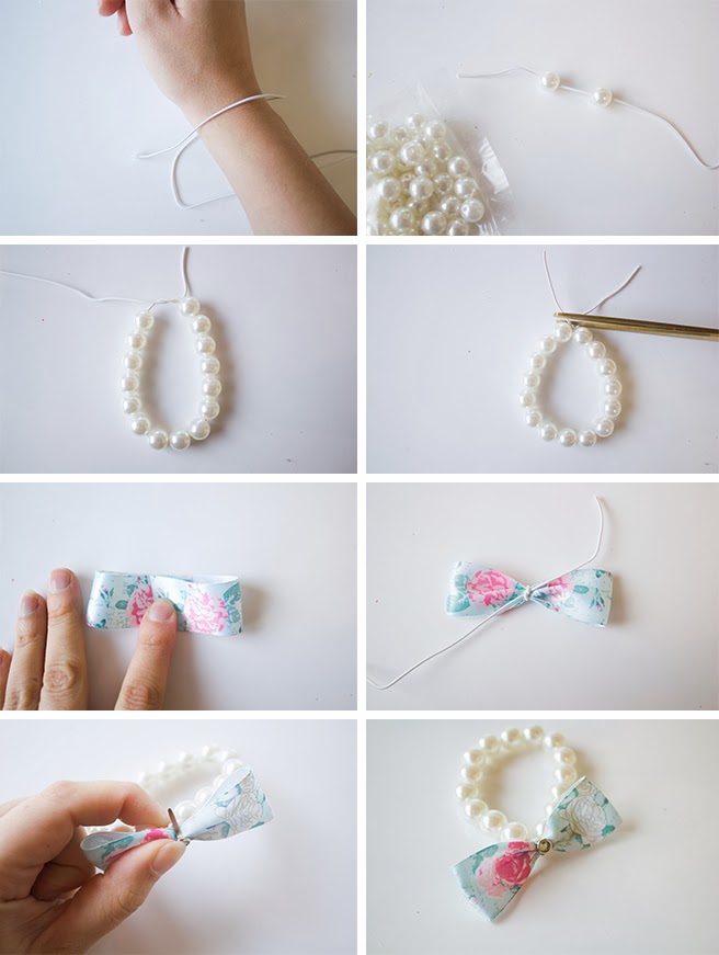 How to make pearl bracelets · Craft tutorials and inspiration categorized  as Pearl Bracelets on Cut Out + Keep