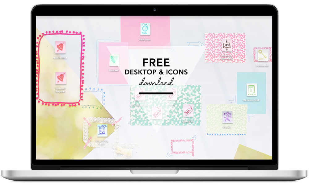 Free custom desktop organizer wallpaper templates