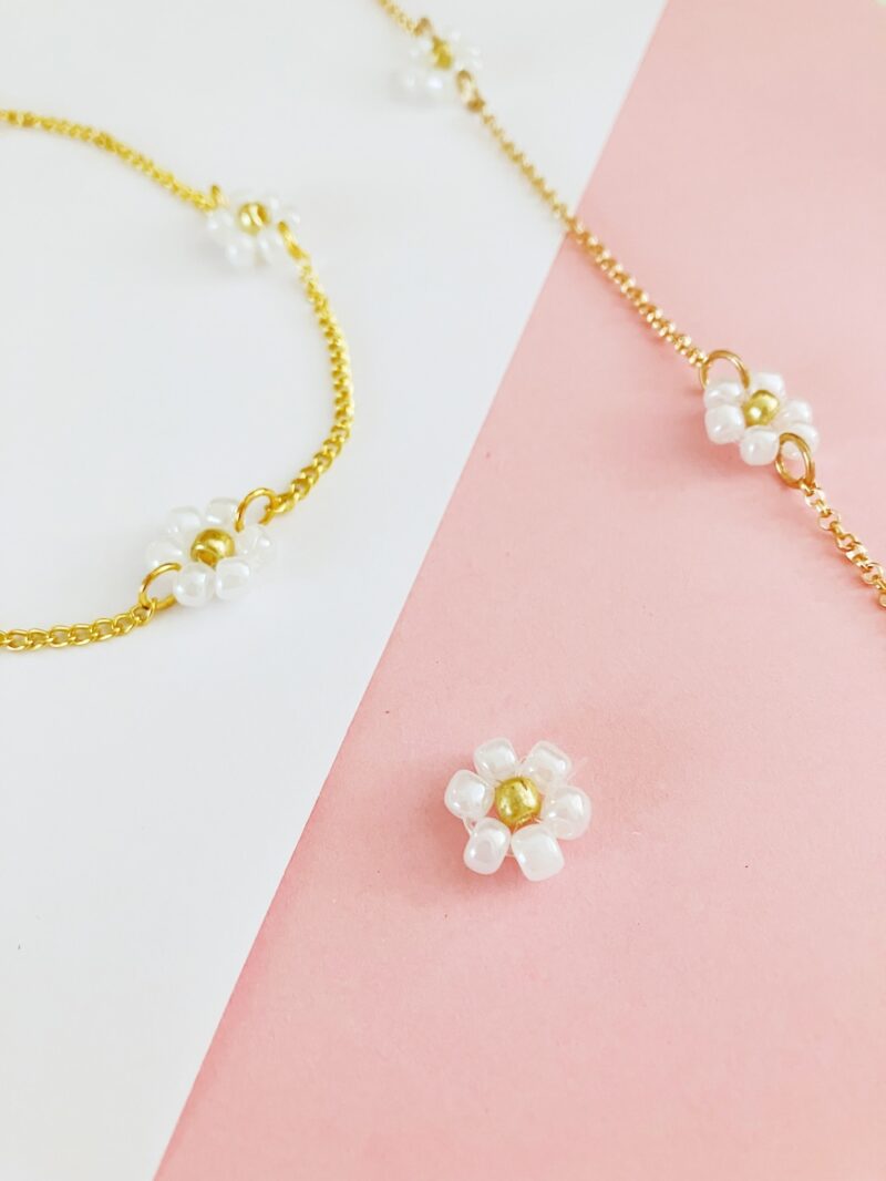 JEWELRY DIY | Beaded daisy flower for Necklaces, Earrings and Bracelets