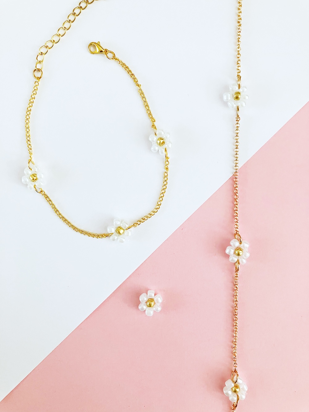 JEWELRY DIY | Beaded daisy flower for Necklaces, Earrings and Bracelets